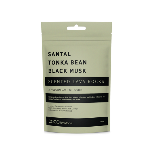 COCO Lava Rock Scented Lava Rocks (Santal | Tonka Bean | Black Musk) COCO-SLR-STB 18 $ Lava Rock Diffusers Stone Candles Stew's Incense