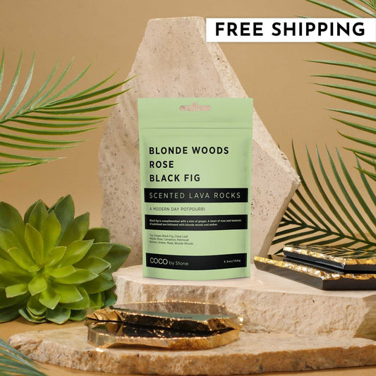 COCO Lava Rock Scented Lava Rocks (Blonde Woods | Rose | Black Fig) COCO-SLR-BWRB 18 $ Lava Rock Diffusers Stone Candles Stew's Incense