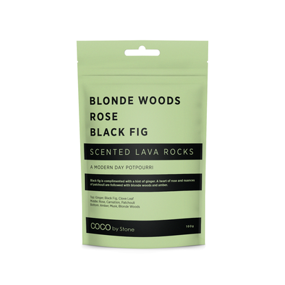 COCO Lava Rock Scented Lava Rocks (Blonde Woods | Rose | Black Fig) COCO-SLR-BWRB 18 $ Lava Rock Diffusers Stone Candles Stew's Incense