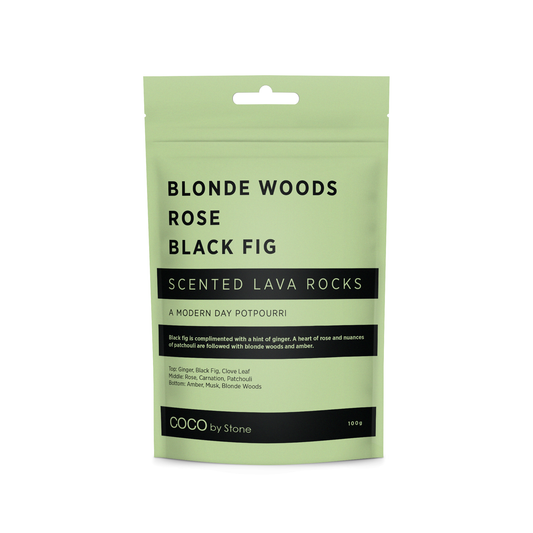 COCO Lava Rock Scented Lava Rocks (Blonde Woods | Rose | Black Fig) COCO-SLR-BWRB 18 $ Lava Rock Diffusers Stone Candles Stew's Incense