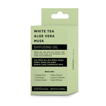 COCO by Stone - Diffusing Oil Diffusing Oil (White Tea | Aloe Vera | Musk) COCO-DO-WAM 16 $ Lava Rock Diffusers Stone Candles Stew's Incense