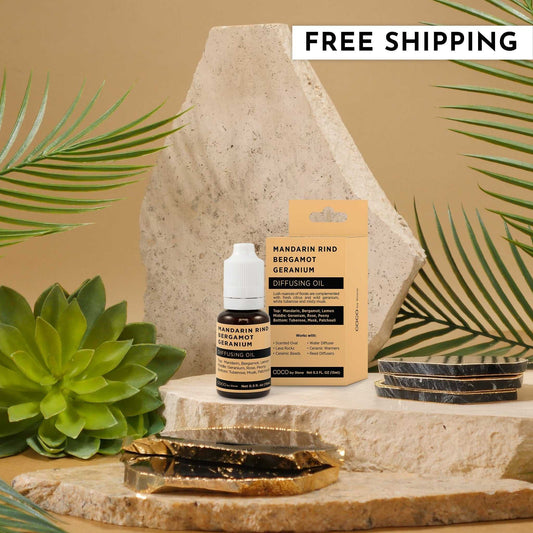 COCO by Stone - Diffusing Oil Diffusing Oil (Mandarin Rind | Bergamot | Geranium) COCO-DO-MRBG 16 $ Lava Rock Diffusers Stone Candles Stew's Incense