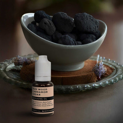COCO by Stone - Diffusing Oil Diffusing Oil (Oud Wood | Cardamom | Cedar) COCO-DO-OCC 16 $ Lava Rock Diffusers Stone Candles Stew's Incense