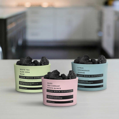 COCO Lava Rock Diffuser Lava Rock Diffuser (White Tea | Aloe Vera | Musk) COCO-LRD-WAM 26 $ Lava Rock Diffusers Stone Candles Stew's Incense