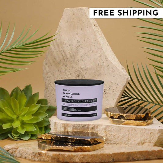 COCO Lava Rock Diffuser Lava Rock Diffuser (Amber | Sandalwood | Vanilla) COCO-LRD-ASV 26 $ Lava Rock Diffusers Stone Candles Stew's Incense