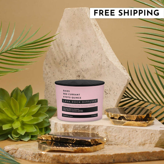 COCO Lava Rock Diffuser Lava Rock Diffuser (Baies | Red Currant | Kyoto Quince) COCO-LRD-BRCKQ 26 $ Lava Rock Diffusers Stone Candles Stew's Incense