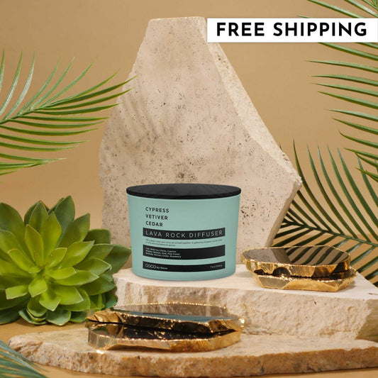 COCO Lava Rock Diffuser Lava Rock Diffuser (Cypress | Vetiver | Cedar) COCO-LRD-CVC 26 $ Lava Rock Diffusers Stone Candles Stew's Incense