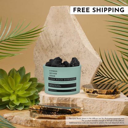 COCO Lava Rock Diffuser Lava Rock Diffuser (Cypress | Vetiver | Cedar) COCO-LRD-CVC 26 $ Lava Rock Diffusers Stone Candles Stew's Incense