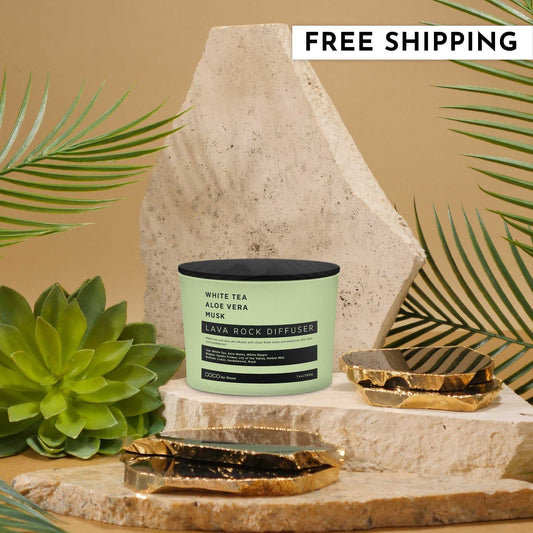 COCO Lava Rock Diffuser Lava Rock Diffuser (White Tea | Aloe Vera | Musk) COCO-LRD-WAM 26 $ Lava Rock Diffusers Stone Candles Stew's Incense