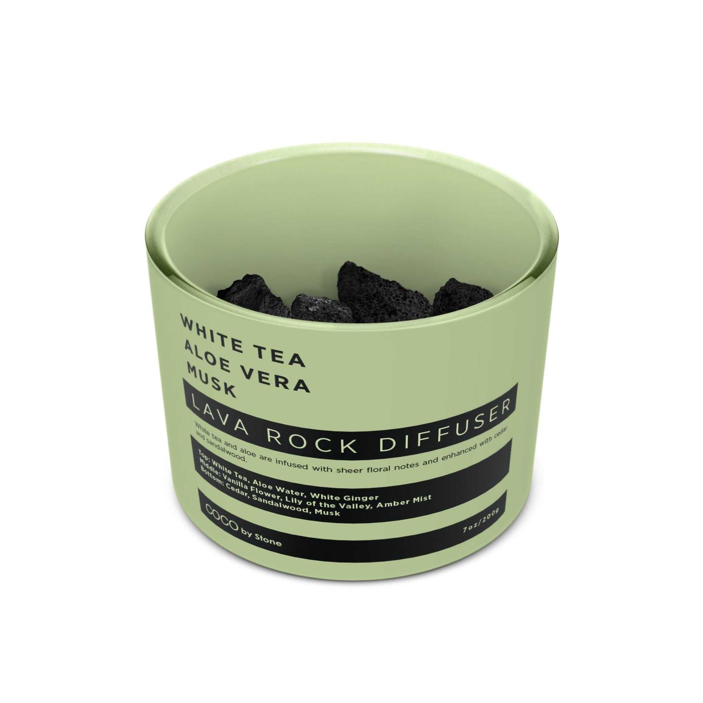 COCO Lava Rock Diffuser Lava Rock Diffuser (White Tea | Aloe Vera | Musk) COCO-LRD-WAM 26 $ Lava Rock Diffusers Stone Candles Stew's Incense