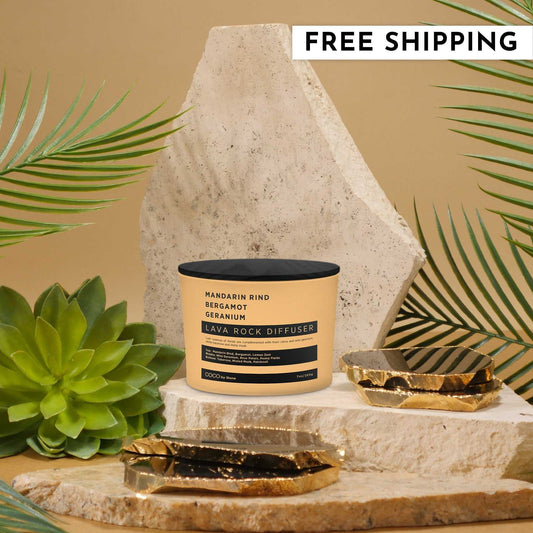 COCO Lava Rock Diffuser Lava Rock Diffuser (Mandarin Rind | Bergamot | Geranium) COCO-LRD-MRBG 26 $ Lava Rock Diffusers Stone Candles Stew's Incense