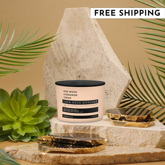 COCO Lava Rock Diffuser Lava Rock Diffuser (Oud Wood | Cardamom | Cedar) COCO-LRD-OCC 26 $ Lava Rock Diffusers Stone Candles Stew's Incense
