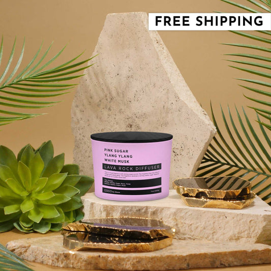 COCO Lava Rock Diffuser Lava Rock Diffuser (Pink Sugar | Ylang Ylang | White Musk) COCO-LRD-PYW 26 $ Lava Rock Diffusers Stone Candles Stew's Incense