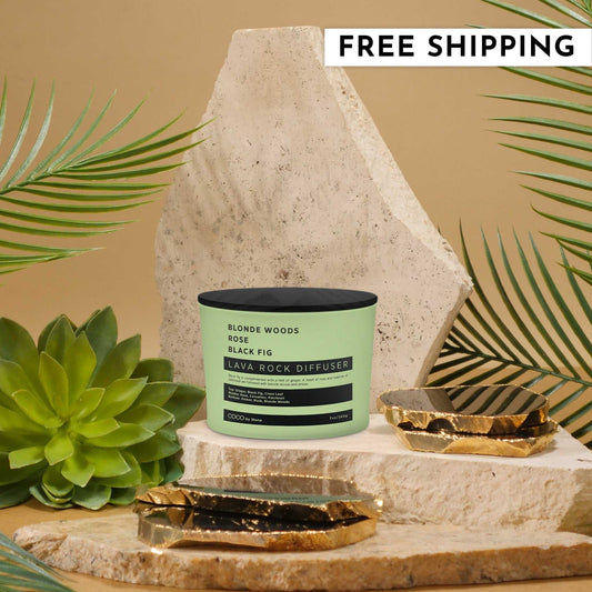 COCO Lava Rock Diffuser Lava Rock Diffuser (Blonde Woods | Rose | Black Fig) COCO-LRD-BWRB 26 $ Lava Rock Diffusers Stone Candles Stew's Incense