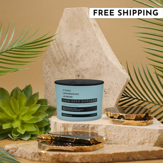COCO Lava Rock Diffuser Lava Rock Diffuser (Citrus | Lemongrass | Jasmine) COCO-LRD-CLJ 26 $ Lava Rock Diffusers Stone Candles Stew's Incense