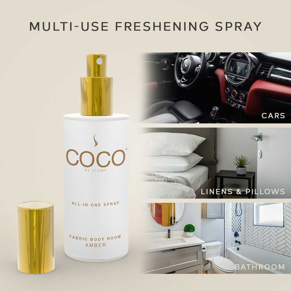 COCO All-in-One Spray 5oz Amber All-In-One Spray CRS5AM 20 $ Room Sprays Stone Candles Stew's Incense