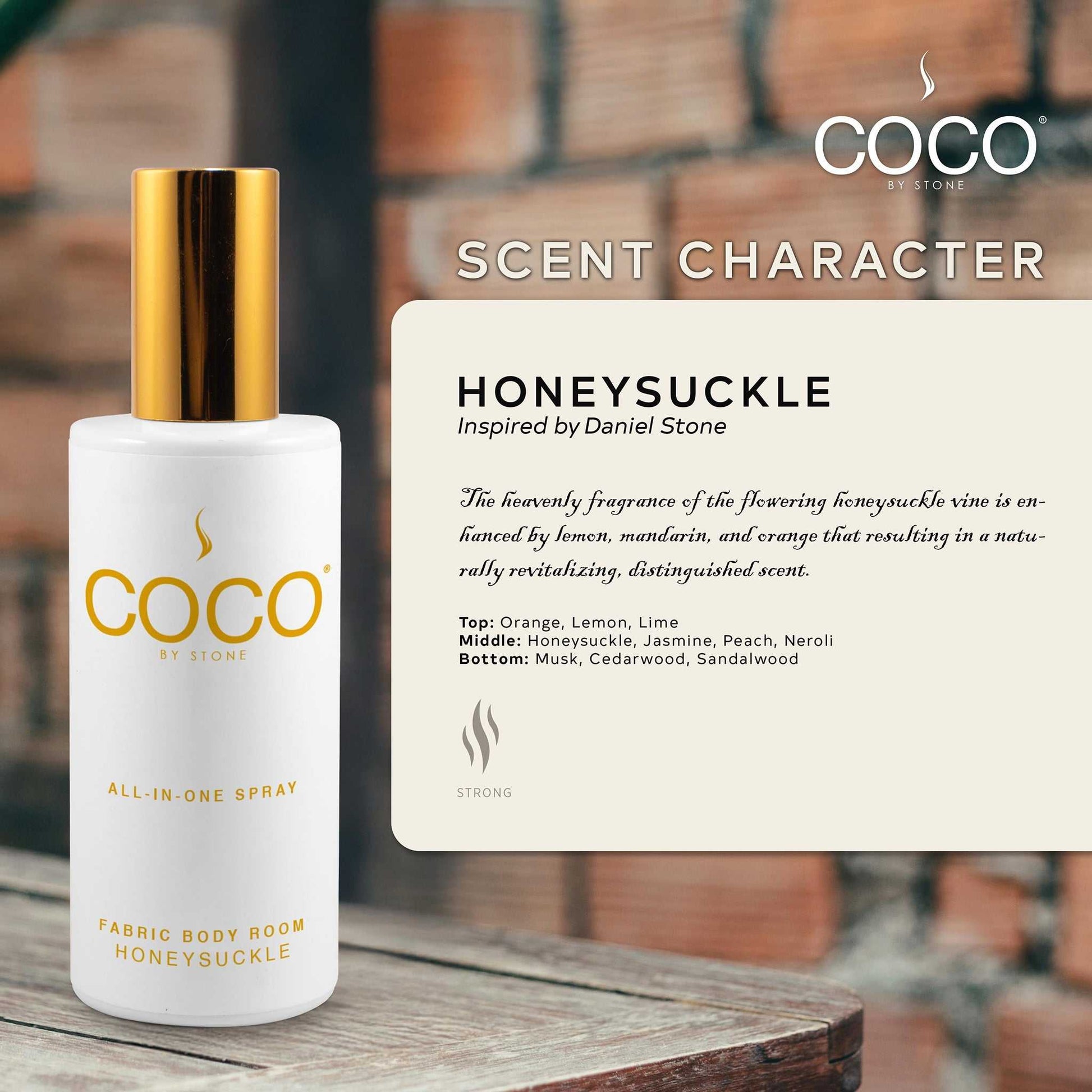 COCO All-in-One Spray 5oz Honeysuckle All-In-One Spray CRS5HO 20 $ Room Sprays Stone Candles Stew's Incense