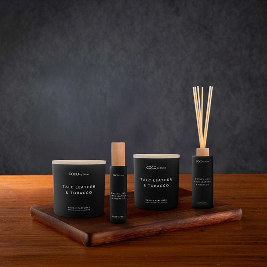 Smells Like Room spray 5oz Smells Like Talc Leather & Tobacco Room Spray CRSSL5-TAL 24 $ Lava Rock Diffusers Stone Candles Stew's Incense
