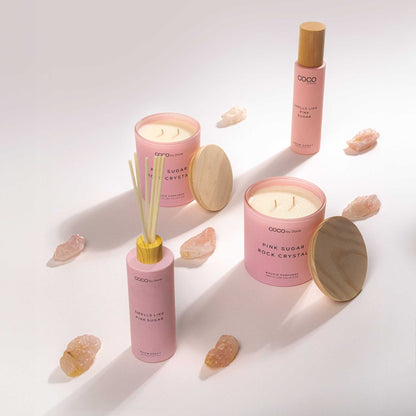 Smells Like Candle 11oz Smells Like Pink Sugar Rock Crystal Candle GLH11-1-2023 32 $ Candles Stone Candles Stew's Incense