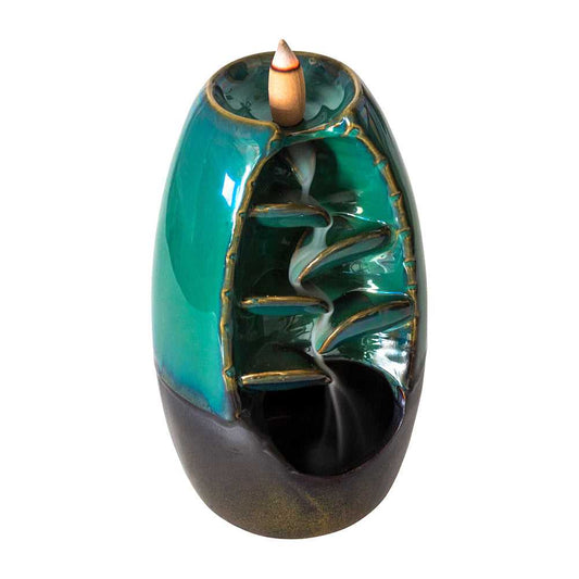 Incense Burner Ceramic Backflow Incense Burner - Cascading Leaves 89613 (BF3079) 16 $ Shop All The Witches Sage LLC Stew's Incense