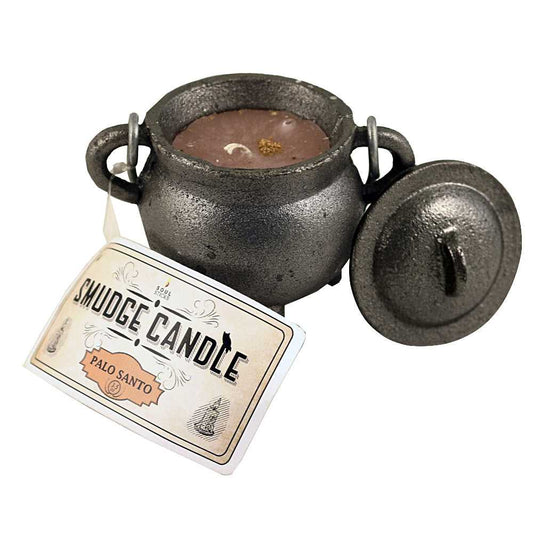 Candle Palo Santo Smudge Candle in Cast Iron Cauldron 91893 22 $ Shop All The Witches Sage LLC Stew's Incense