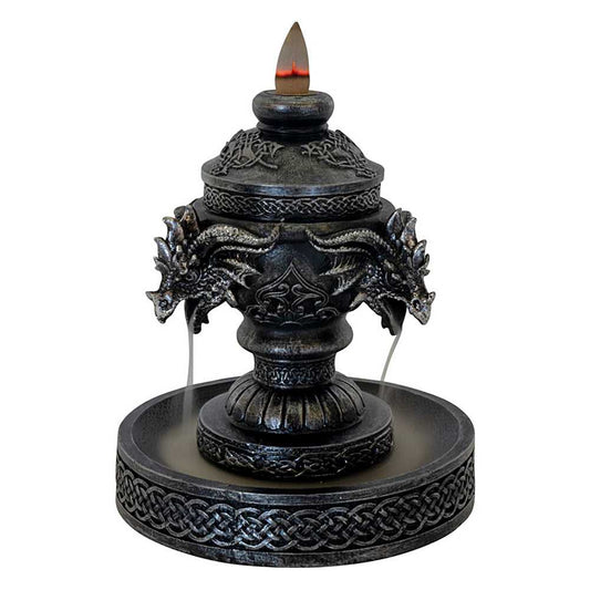 Incense Burner Celtic Triple Dragon Head Polyresin Backflow Incense Burner 89683 29 $ Shop All The Witches Sage LLC Stew's Incense