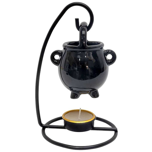 Oil Burner Hanging Cauldron Ceramic Oil Burner w/ Stand 08129 13 $ Shop All The Witches Sage LLC Stew's Incense