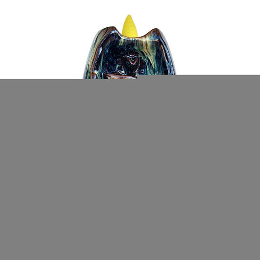 Incense Burner Ceramic Backflow Incense Burner - Glazed Streaks BF3080 16 $ The Witches Sage LLC Stew's Incense
