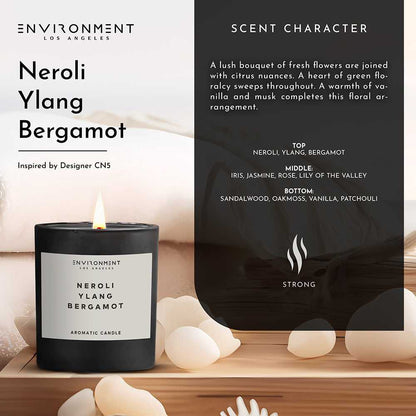 Environment - Candle 8oz Neroli | Ylang | Bergamot Candle with Lid and Box (Inspired by Chanel Chanel #5®) EN-CAN8-CHAN5 48 $ Candles Stone Candles Stew's Incense