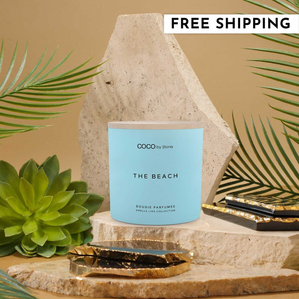 Smells Like Candle 15oz Smells Like The Beach Candle GLM15-4-2023 38 $ Candles Stone Candles Stew's Incense