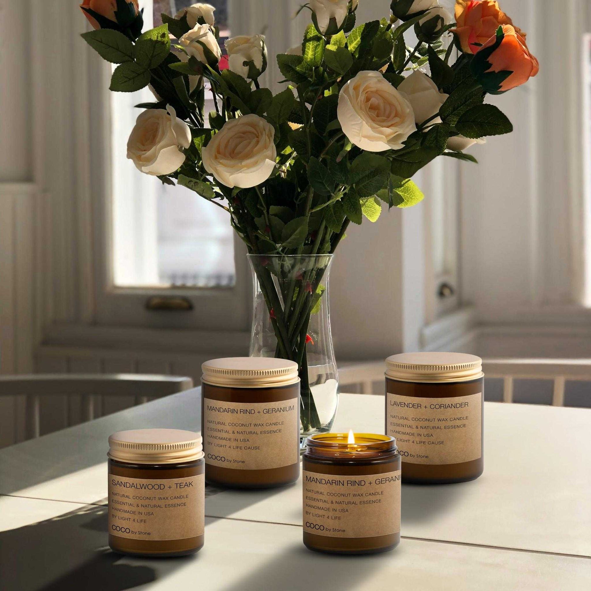 COCO Self Care - Candles 7.2oz Cypress + Vetiver Natural Coconut Apricot Wax Candle CN7CYP 27 $ Candles Stone Candles Stew's Incense