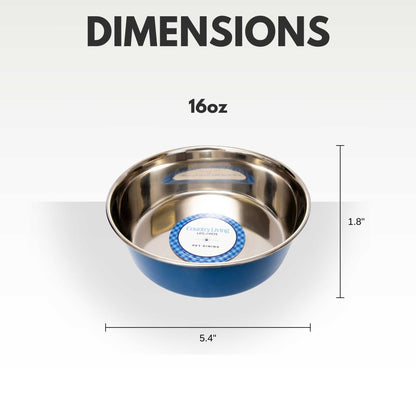 Bowl Country Living Set of 2 Heavy Gauge Stainless Steel Dog Bowls - Perfect for Food & Water SBS 2491 18 $ Pet Lovers Store American Pet Supplies Stew's Incense
