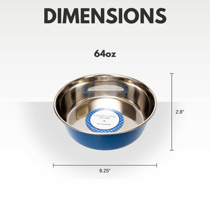 Bowl Country Living Set of 2 Heavy Gauge Stainless Steel Dog Bowls - Perfect for Food & Water SBS 2491 18 $ Pet Lovers Store American Pet Supplies Stew's Incense