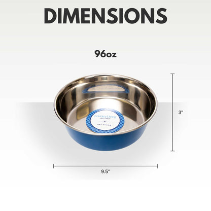 Bowl Country Living Set of 2 Heavy Gauge Stainless Steel Dog Bowls - Perfect for Food & Water SBS 2491 18 $ Pet Lovers Store American Pet Supplies Stew's Incense