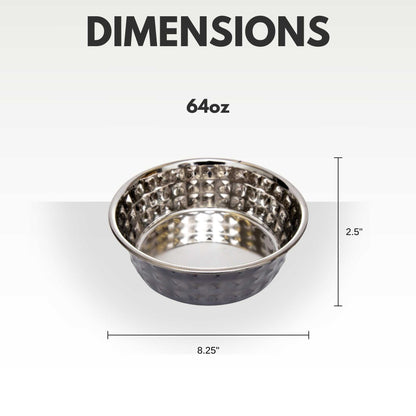 Bowl Country Living Set of 2 Hammered Stainless Steel Dog Bowls – Black Pearl HBSLL120 Black Pearl 24 $ Pet Lovers Store American Pet Supplies Stew's Incense
