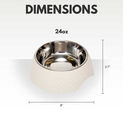 Bowl Country Living Set of 2 Round Twill Melamine Dog Bowls with Removable Stainless Steel Inserts – White Swan MLB002 24 $ Pet Lovers Store American Pet Supplies Stew's Incense