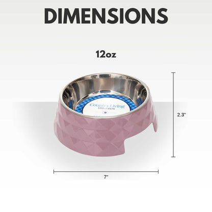 Bowl Country Living Set of 2 Diamond Twill Melamine Dog Bowls with Removable Stainless Steel Inserts – Wood Rose MLB003 24 $ Pet Lovers Store American Pet Supplies Stew's Incense