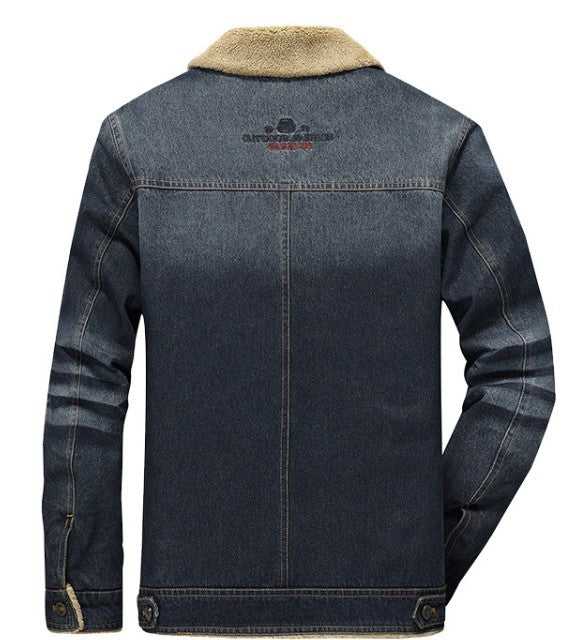 Men Jackets Mens Denim Jean Jacket in Black with Inner Faux Fur OPMJ12162BFY-BLK-S 136 $ Coats Onetify Stew's Incense