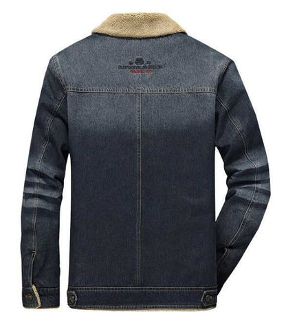 Men Jackets Mens Denim Jean Jacket in Black with Inner Faux Fur OPMJ12162BFY-BLK-S 136 $ Coats Onetify Stew's Incense