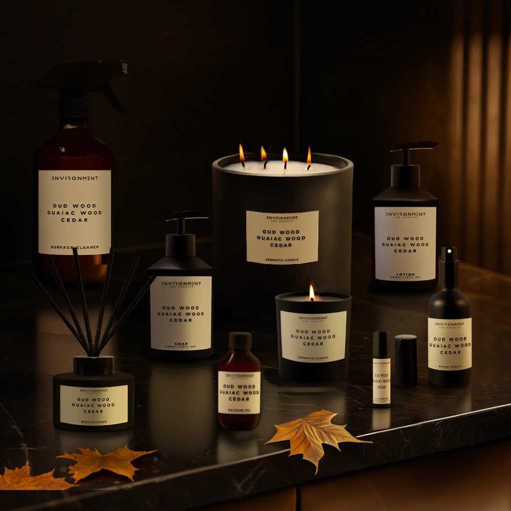 Environment - Candle 55oz Oud Wood | Guaiac Wood | Cedar Candle (Inspired by Tom Ford Oud Wood®) EN-CAN55-TOMFO 139 $ Candles Stone Candles Stew's Incense
