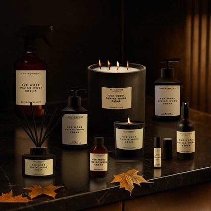 Environment - Candle 55oz Oud Wood | Guaiac Wood | Cedar Candle (Inspired by Tom Ford Oud Wood®) EN-CAN55-TOMFO 139 $ Candles Stone Candles Stew's Incense
