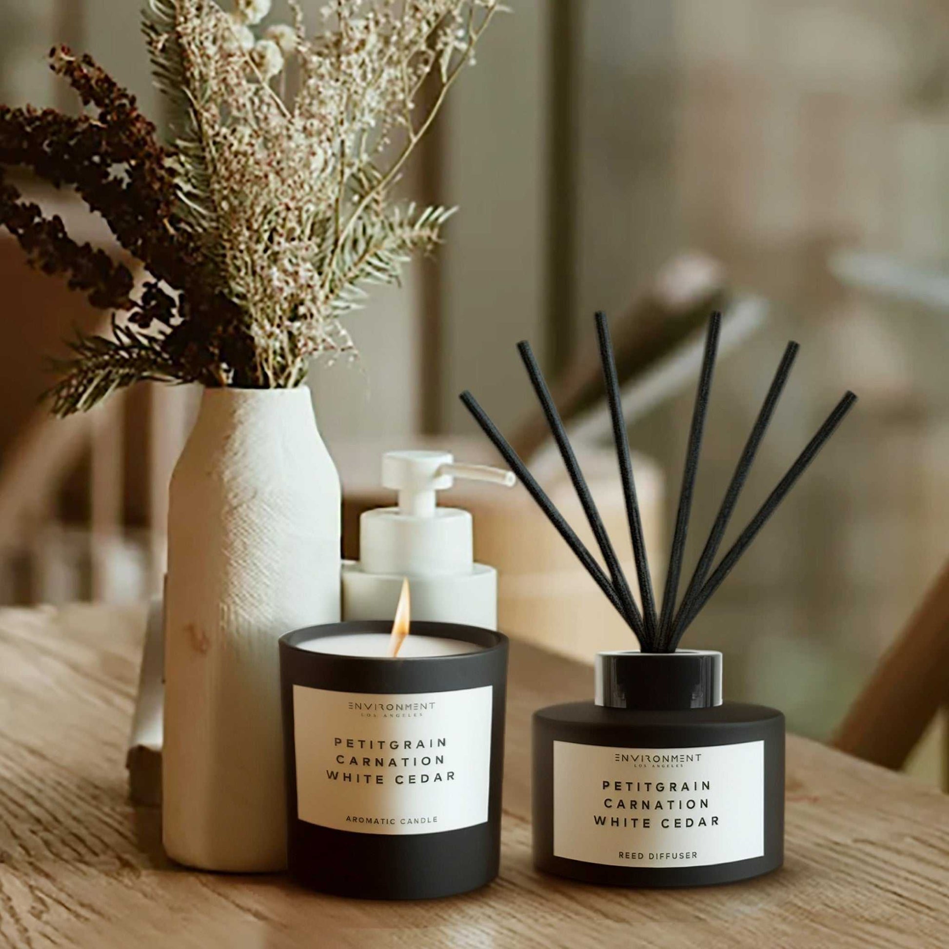 Environment - Candle 8oz Petitgrain | Carnation | White Cedar Candle (Inspired by YSL L'Homme®) EN-CAN8-YSL 48 $ Candles Stone Candles Stew's Incense