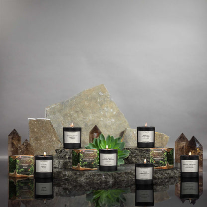 Environment - Candle 8oz Amber Crystal | Vetiver | Oud Musk Candle with Lid and Box (Inspired by Baccarat Rouge 540®) EN-CAN8-MAISON 48 $ Candles Stone Candles Stew's Incense