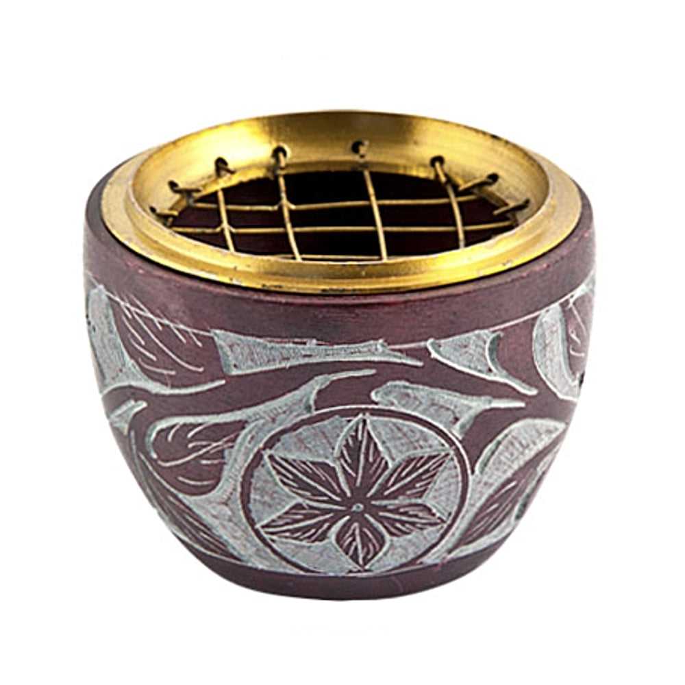 Incense Burner Floral Carved Screen Charcoal Burner SBR372 12 $ Shop All The Witches Sage LLC Stew's Incense