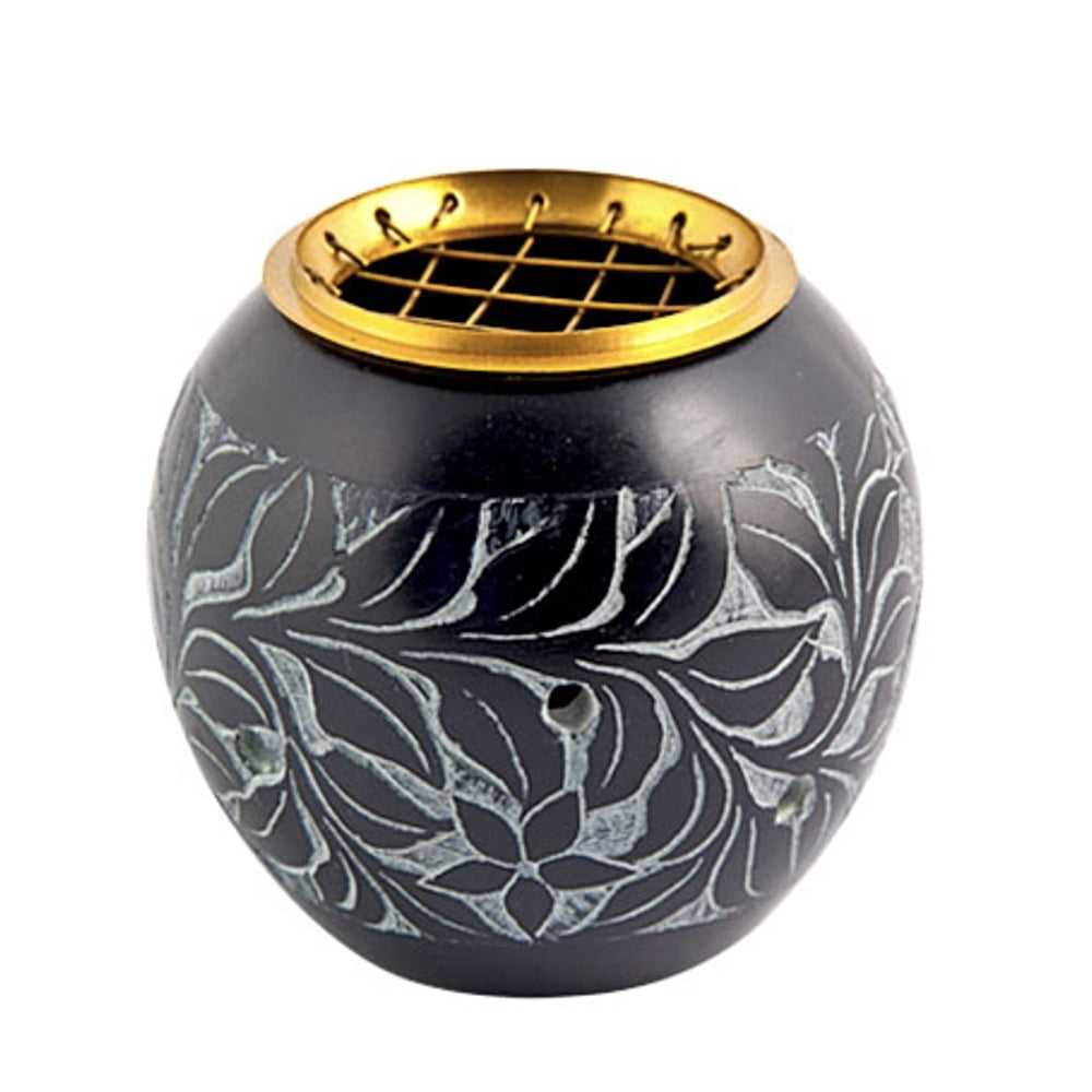 Incense Burner Floral Carved Screen Charcoal Burner SBR373 17 $ Shop All The Witches Sage LLC Stew's Incense