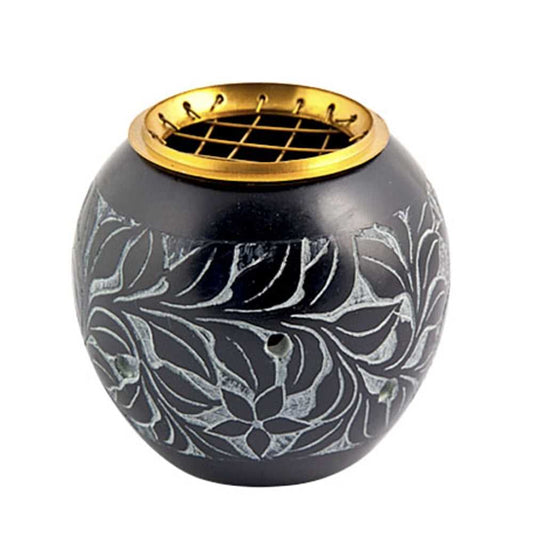 Incense Burner Floral Carved Screen Charcoal Burner SBR373 17 $ Shop All The Witches Sage LLC Stew's Incense