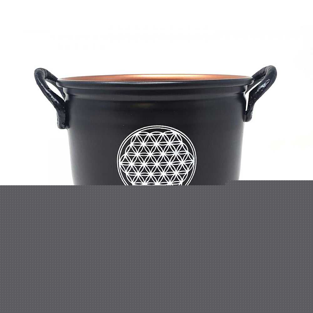 Cauldrons Flower of Life Metal Burner/Cauldron EO2-U6 11 $ Shop All The Witches Sage LLC Stew's Incense