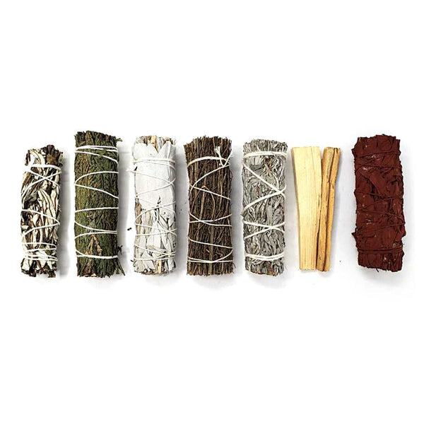 smudge sticks Gift Pack - Smudging Sampler Pack Smudge Sticks 3-4" L01 (SAGE-09) 15 $ Shop All The Witches Sage LLC Stew's Incense