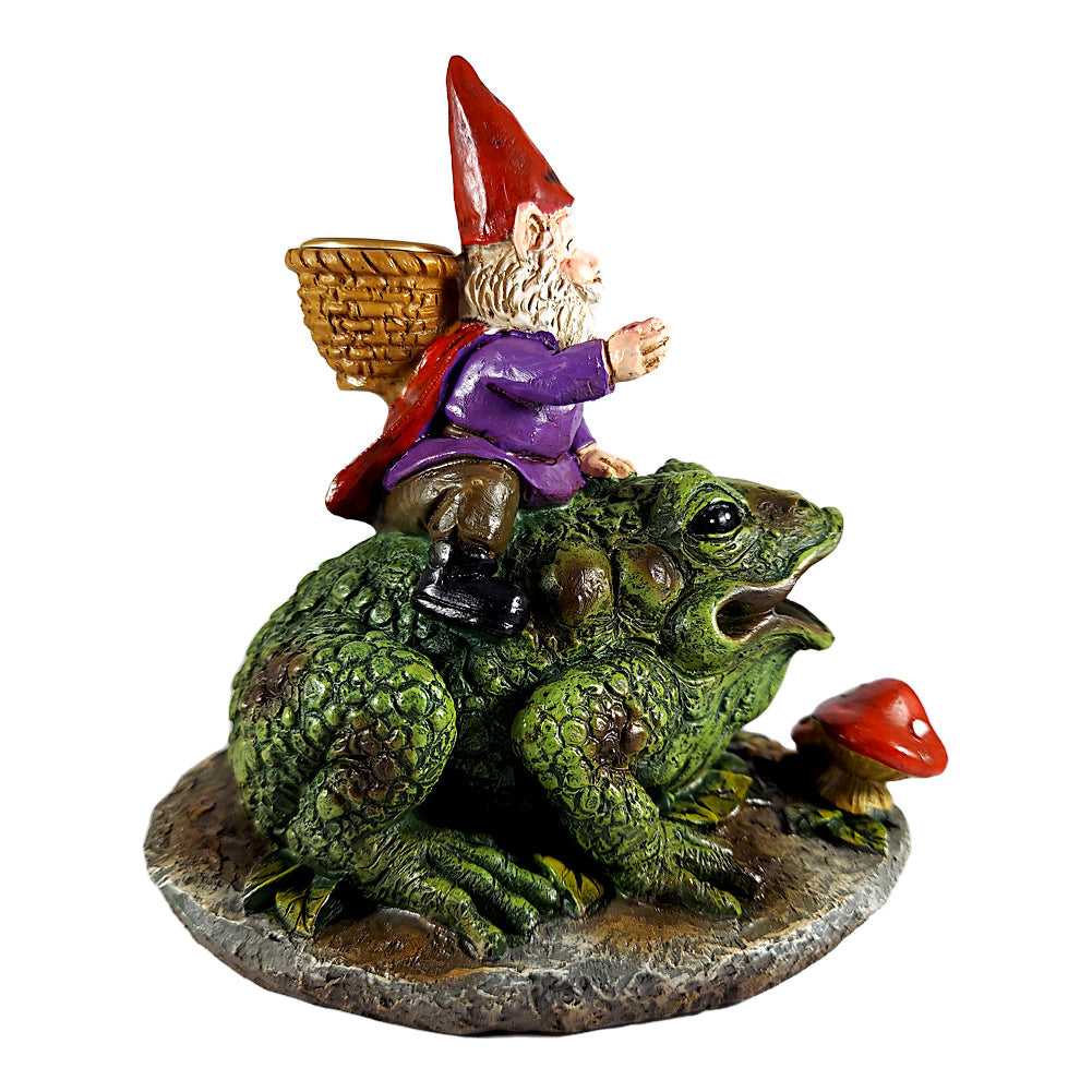 Incense Burner Gnome Riding Toad Backflow Incense Burner BF3254 23 $ The Witches Sage LLC Stew's Incense