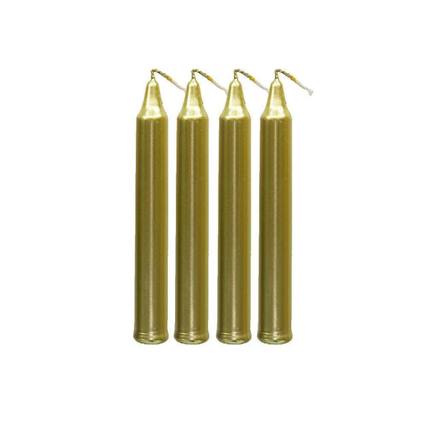 Candle Mini Ritual Candle - Gold (Set of 4) 81545 5 $ The Witches Sage LLC Stew's Incense